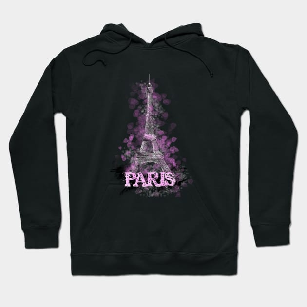 Eiffel Tower, Paris Hoodie by Crazydodo